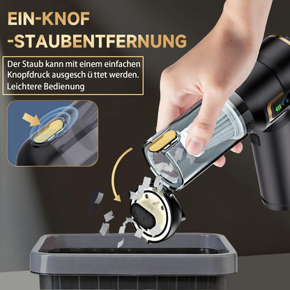Lyiazsoy Handstaubsauger Akku,Mini Kabellos Auto staubsauger stark 27000Pa