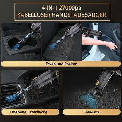 Lyiazsoy Handstaubsauger Akku,Mini Kabellos Auto staubsauger stark 27000Pa