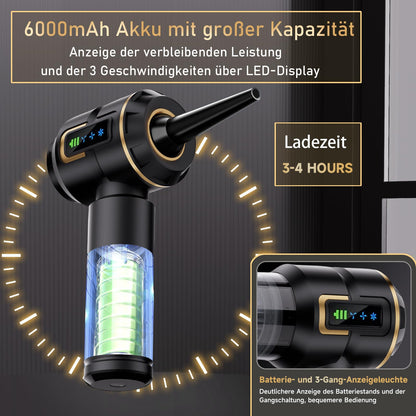 Lyiazsoy Handstaubsauger Akku,Mini Kabellos Auto staubsauger stark 27000Pa