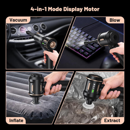 SLOKSFil 2026 Handstaubsauger Akku Kabellos,22000PA 4-in-1 Mini Autostaubsauger mit Bürstenloser Motor,Auto Staubsauger Stark für Haus/Auto/Tierhaar/Küche (HL138)