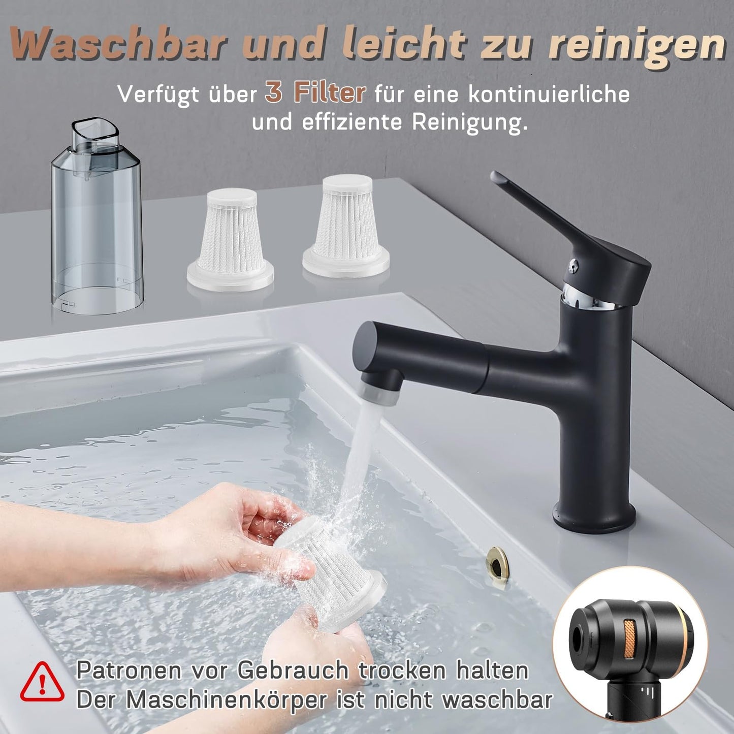 MILFECH 4-in-1 Handstaubsauger Akku,22000Pa Autostaubsauger mit Bürstenloser Motor,3-Gang 180000 U/min Handstaubsauger Kabellos,Mini Staubsauger für Auto,Haus,Tierhaare(Schwarz)