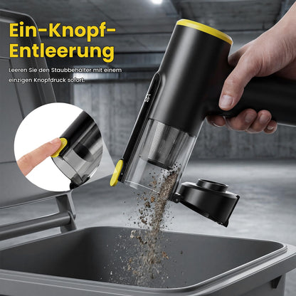 Zynet V5 Handstaubsauger Akku Kabellos, 28000Pa Mini Autostaubsauger 3-in-1