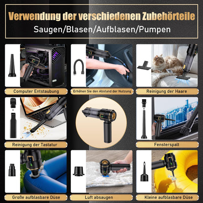 Lyiazsoy Handstaubsauger Akku,Mini Kabellos Auto staubsauger stark 27000Pa